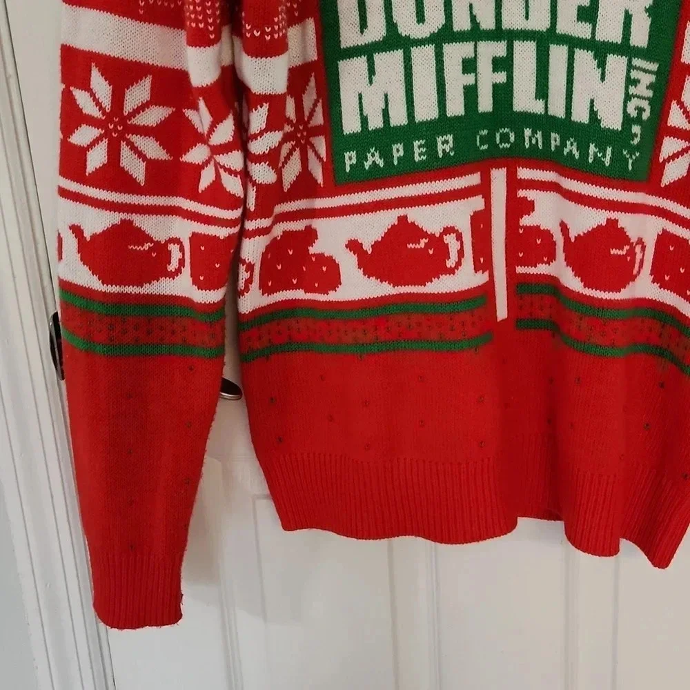 The Office Dunder Mifflin Paper Company Christmas Sweater - Picture 6 of 13